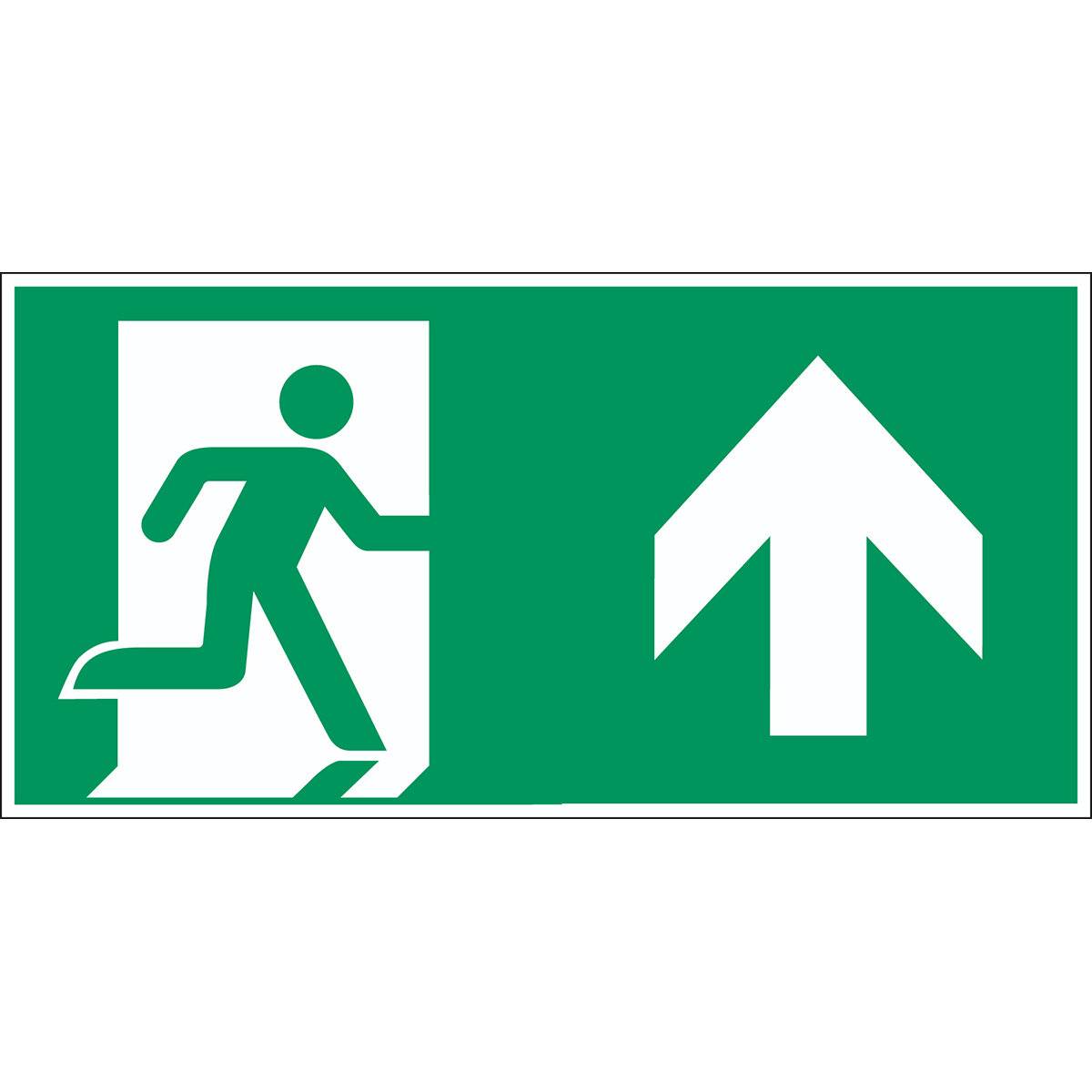 Erste Hilfe & Fluchtweg • Notausgang (rechts) • E002/A0 • 200x400 mm • B-7541-2