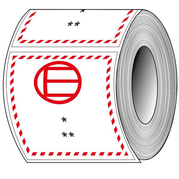 Menge ausgenommen • ADR QE • 100x100 mm • Papier • B-7610