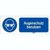 Gebot • Augenschutz benutzen • M004 • 50x150 mm • B-863 • Augenschutz benutzen-1