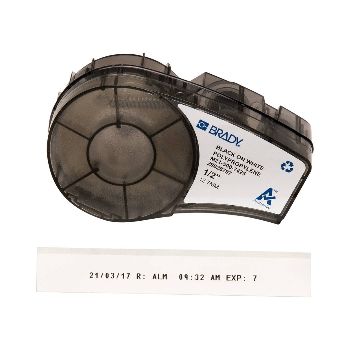 Polypropylen, Endlosetiketten, weiß matt, 12,7 mm x 6,4 m, für BMP21/M211/M210, M21-500-7425-5