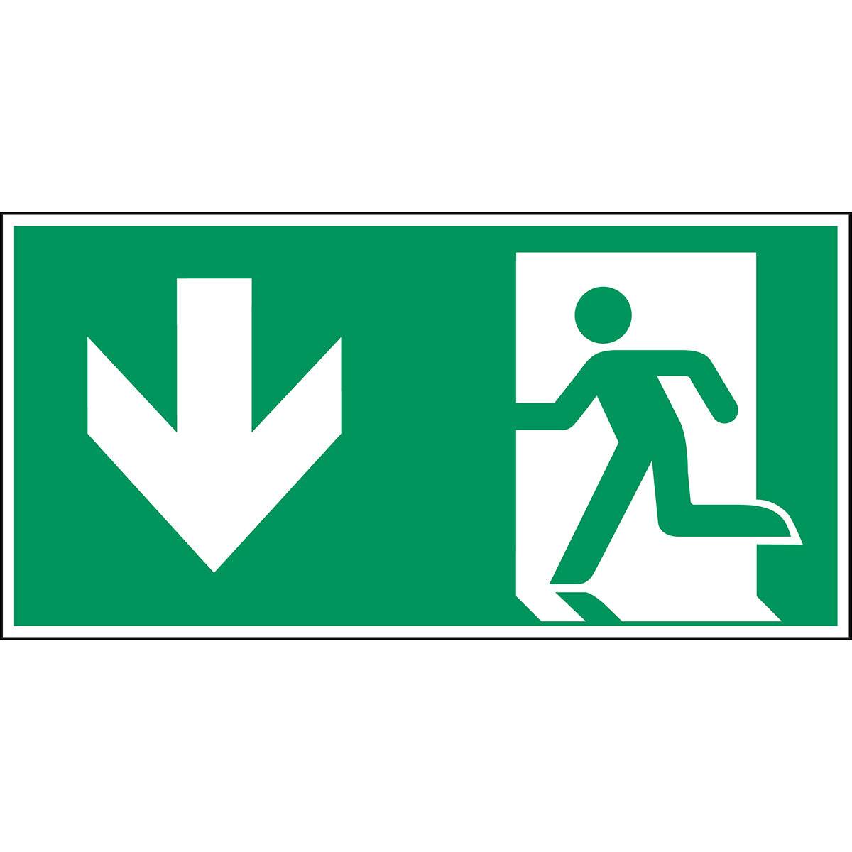 Erste Hilfe & Fluchtweg • Notausgang (links) • A180/E001 • 105x210 mm • B-7527-0