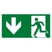 Erste Hilfe & Fluchtweg • Notausgang (links) • A180/E001 • 200x400 mm • B-7541-1