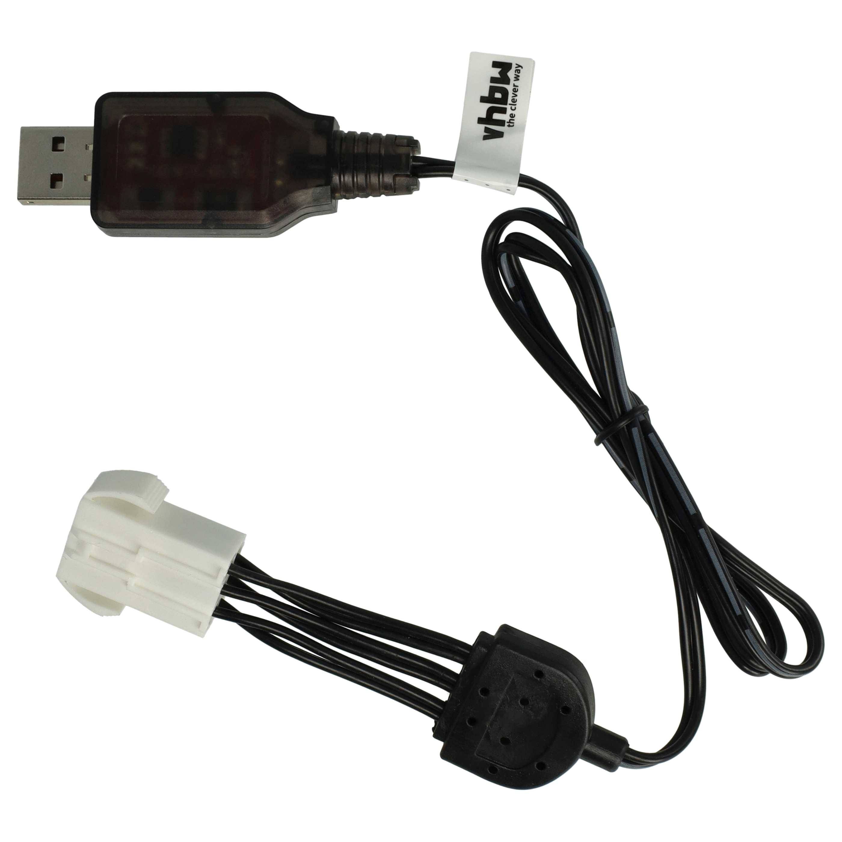 vhbw USB-Ladekabel Ersatz für Himoto HSP 9.6V für RC-Akkus mit SM-6P-Anschluss, RC-Modellbau Akkupacks - 50 cm 9,6 V-1