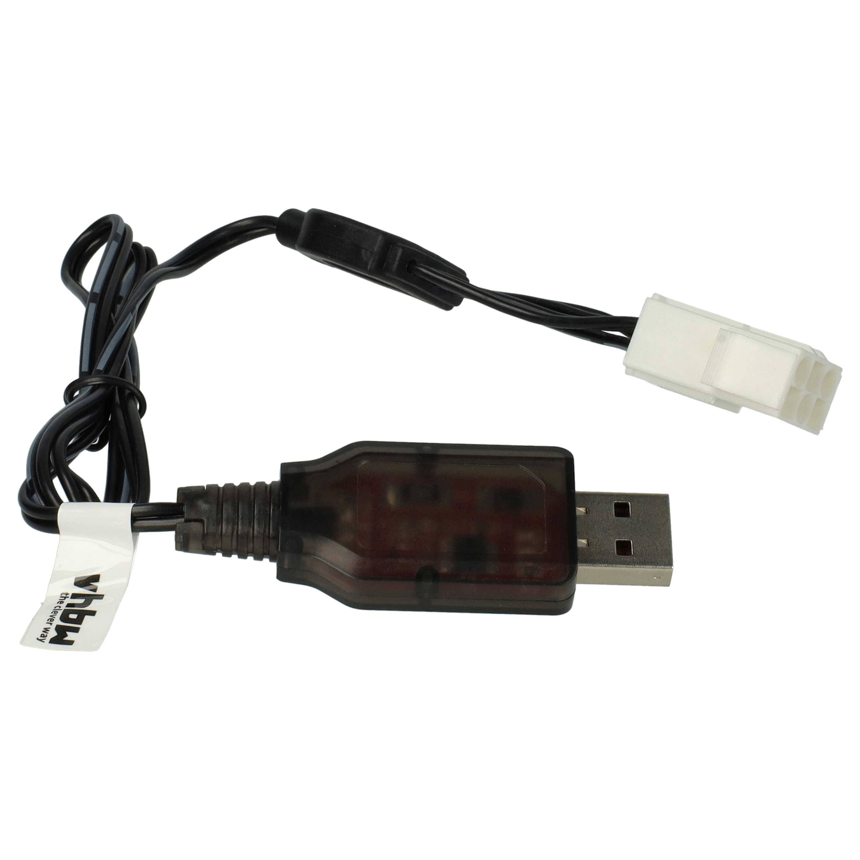 vhbw USB-Ladekabel Ersatz für Himoto HSP 9.6V für RC-Akkus mit SM-6P-Anschluss, RC-Modellbau Akkupacks - 50 cm 9,6 V-3