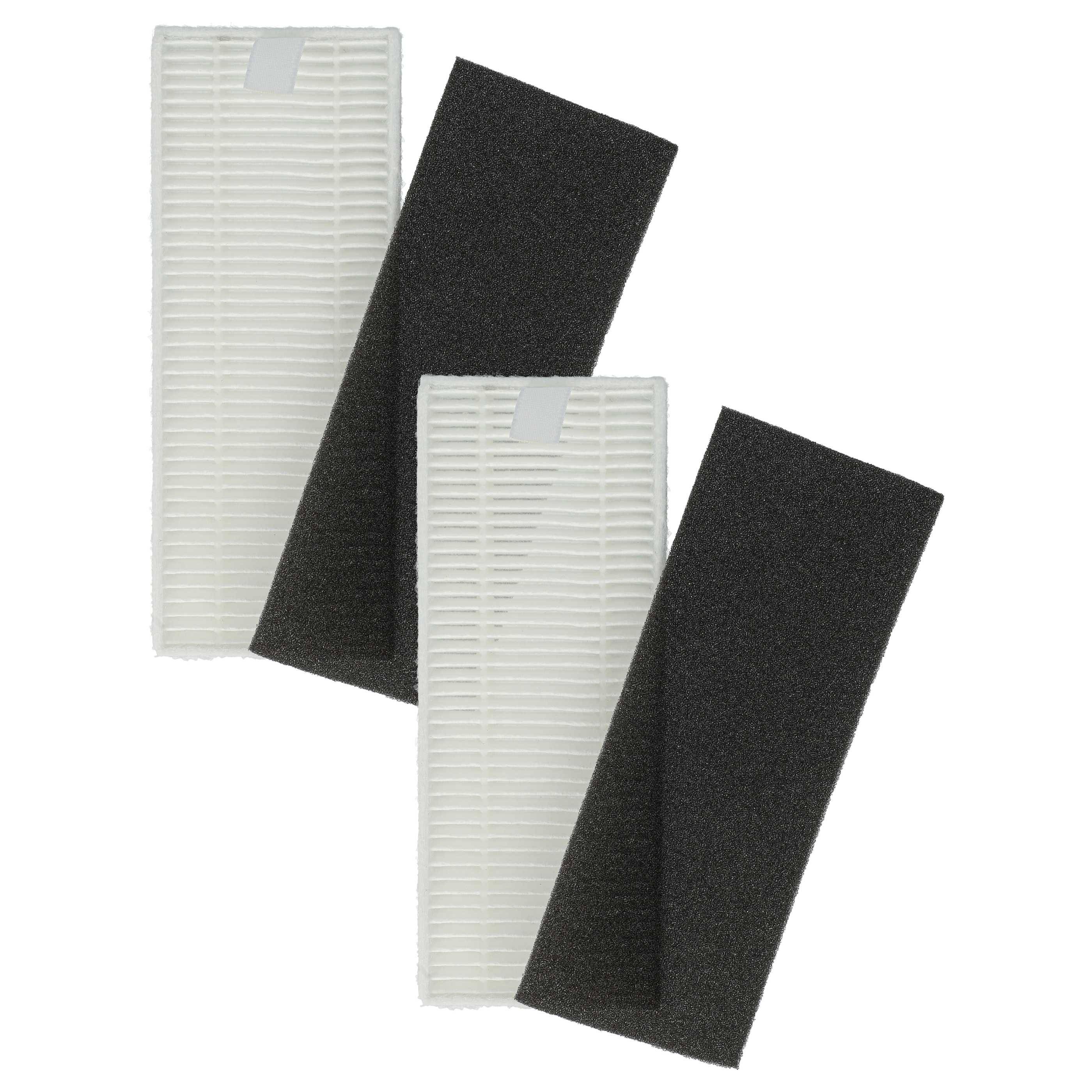 vhbw Filter-Set kompatibel mit Rowenta X-plorer Serie 40 Total Care Con RR7275 Saugroboter - 4x Ersatz-Filter (Filter-0