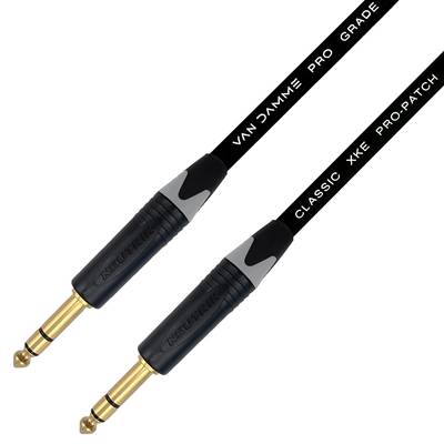 Van Damme XKE Pro-Patch Premium Patchkabel (Neutrik Gold TRS) 2m Schwarz-0