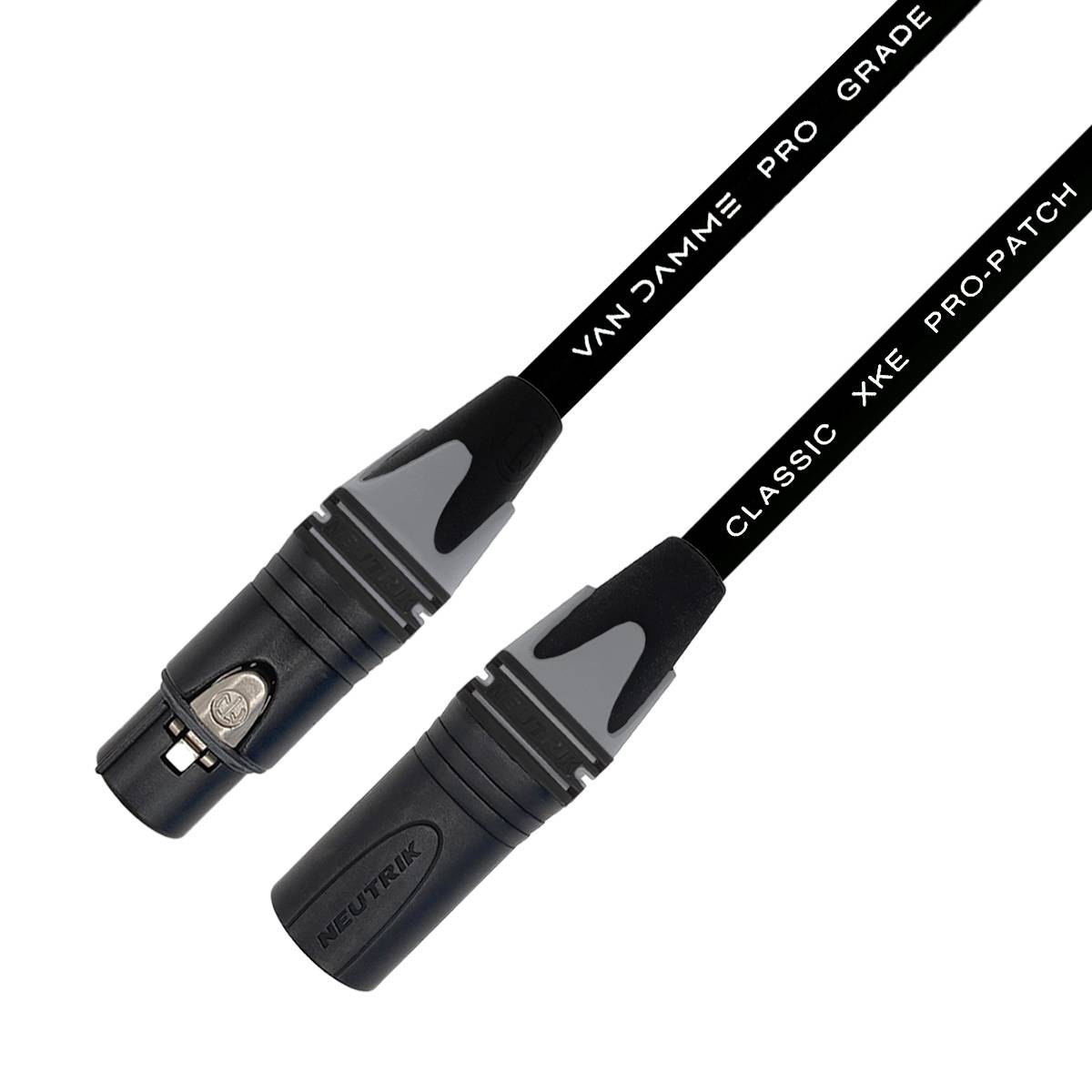 Van Damme XKE Pro-Patch Premium XLR Patchkabel (Neutrik Gold XLR-m / XLR-f) 0.6m Schwarz-0