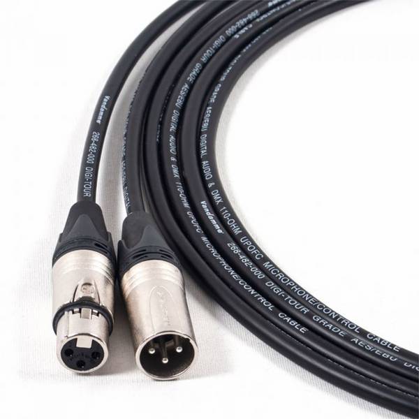 Van Damme Digitour AES/EBU & DMX 110 Ohm Kabel & Mikrofonkabel (Neutrik XLR-m / XLR-f) 1m