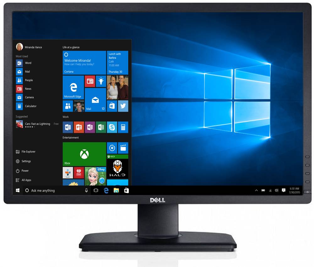 Dell U2412M LED-Monitor 24-Zoll IPS 1920x1200 schwarz Hervorragend - Refurbished-0