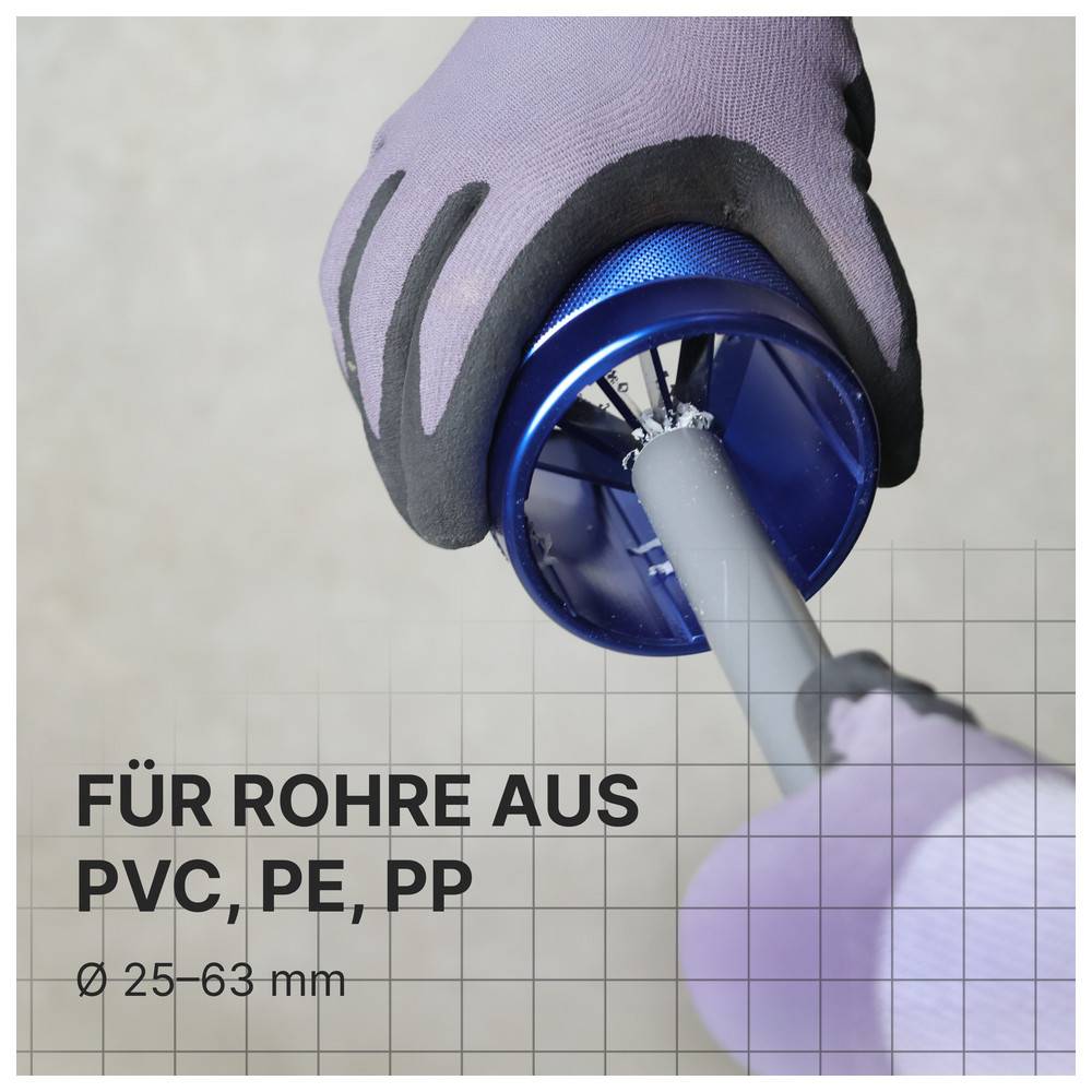 Dönges Entgrater mit Alugehäuse für Kunststoffrohr 25 - 63 mm-4