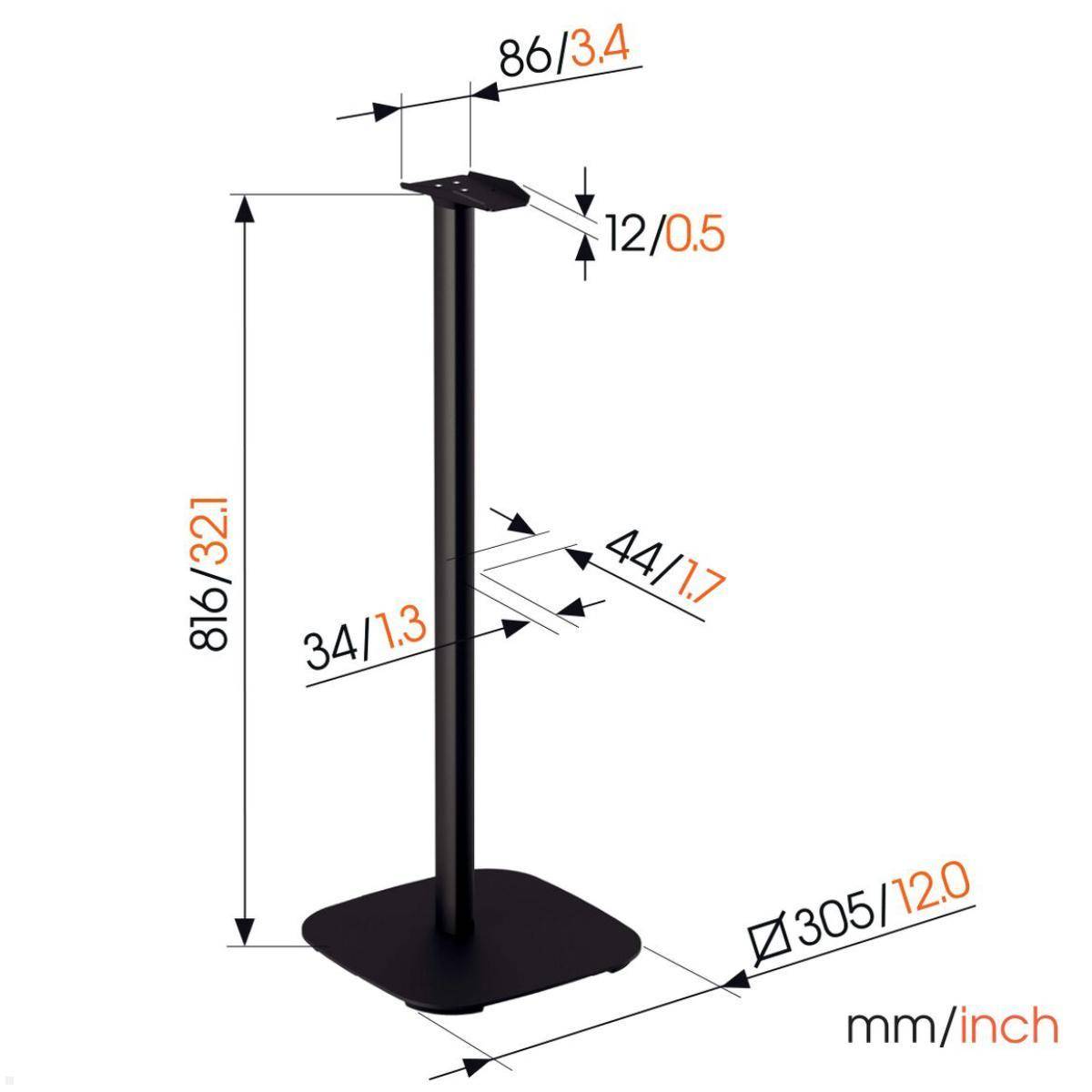 Vogels SFS 4133B Lautsprecher Ständer für Sonos Era 300, schwarz-1