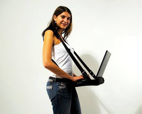 MonLines Bauchladen für Laptop / Notebook - mobile Arbeitsfläche für Inventur, V...