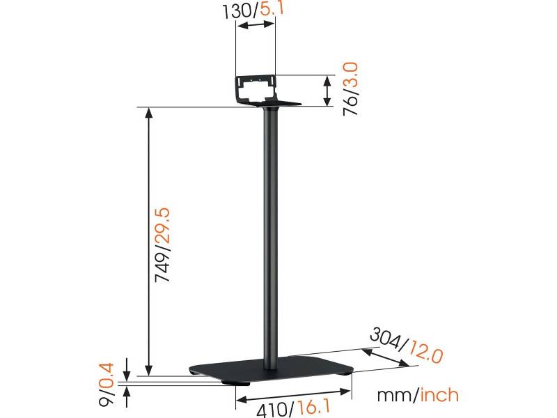 Vogels SOUND 3305 universal Lautsprecherständer, schwarz-1