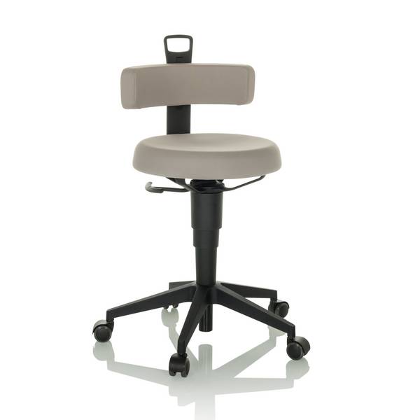 Arbeitshocker Balancestuhl TOP WORK FLEX Stoff grau hjh OFFICE