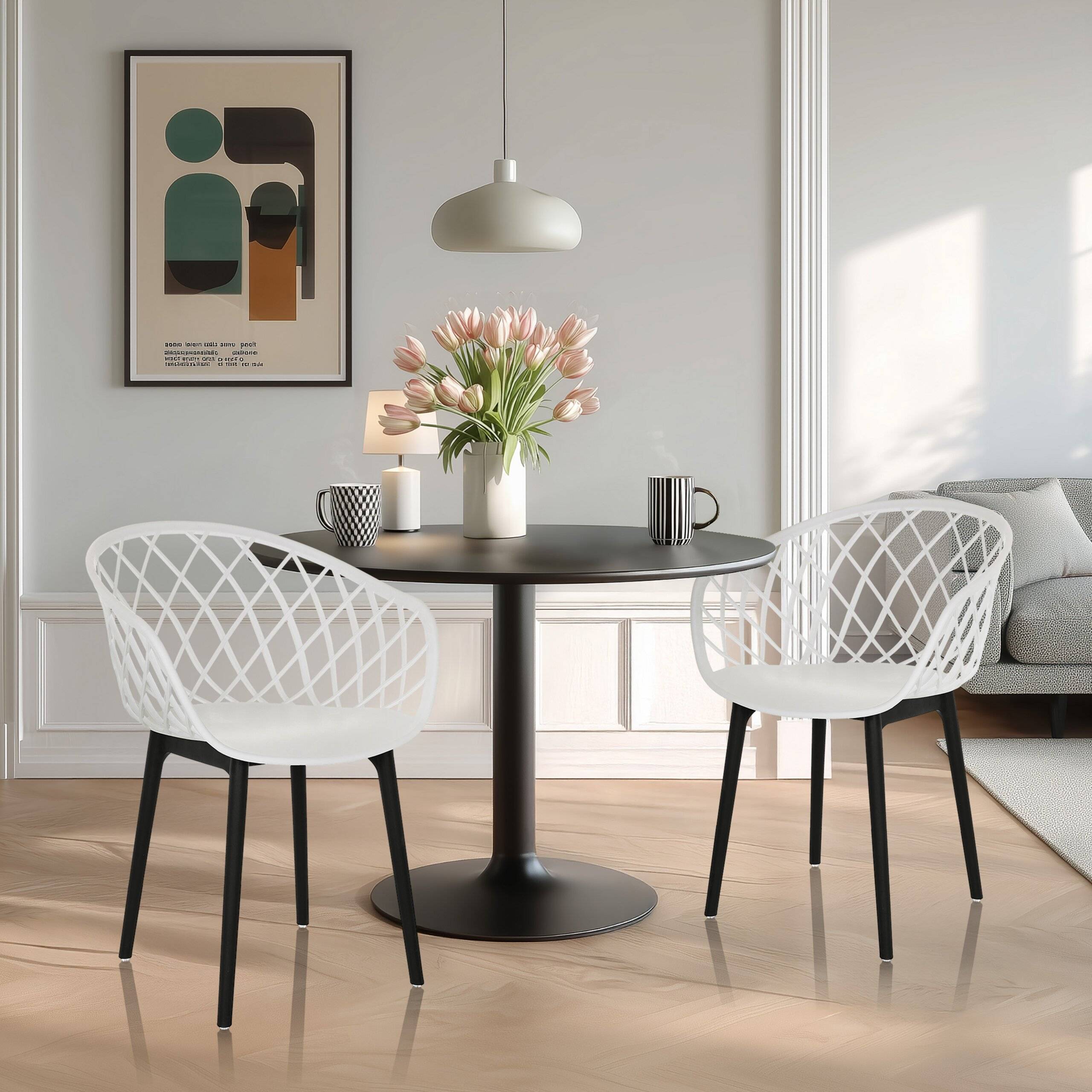Besucherstuhl Schalenstuhl BEGIO Kunststoff weiss hjh OFFICE-2