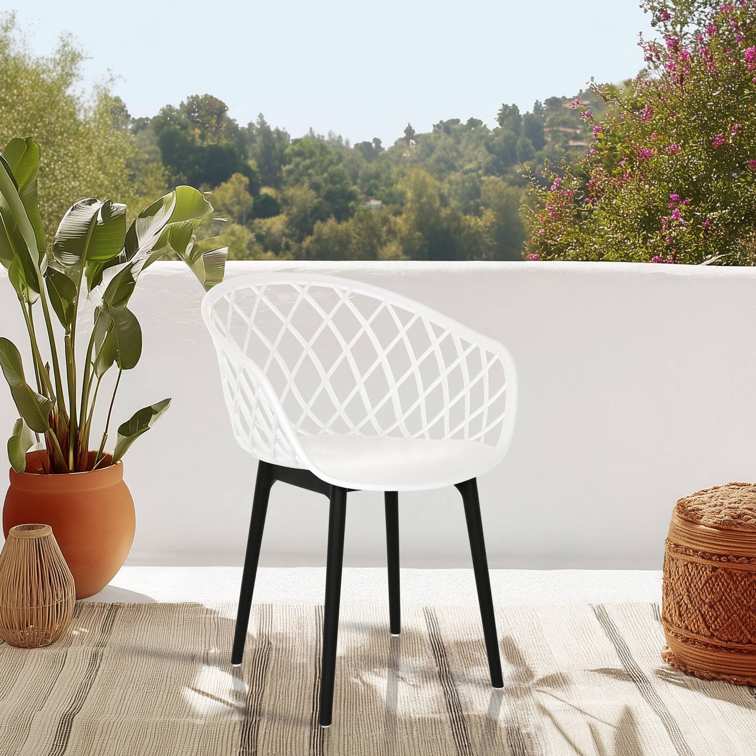 Besucherstuhl Schalenstuhl BEGIO Kunststoff weiss hjh OFFICE-3