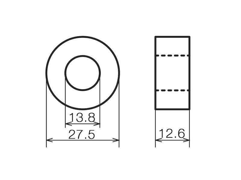 KGS KITAGAWA Ferritring BRE 27,5 x 13,8 x 12,6 mm 28 Ω-1