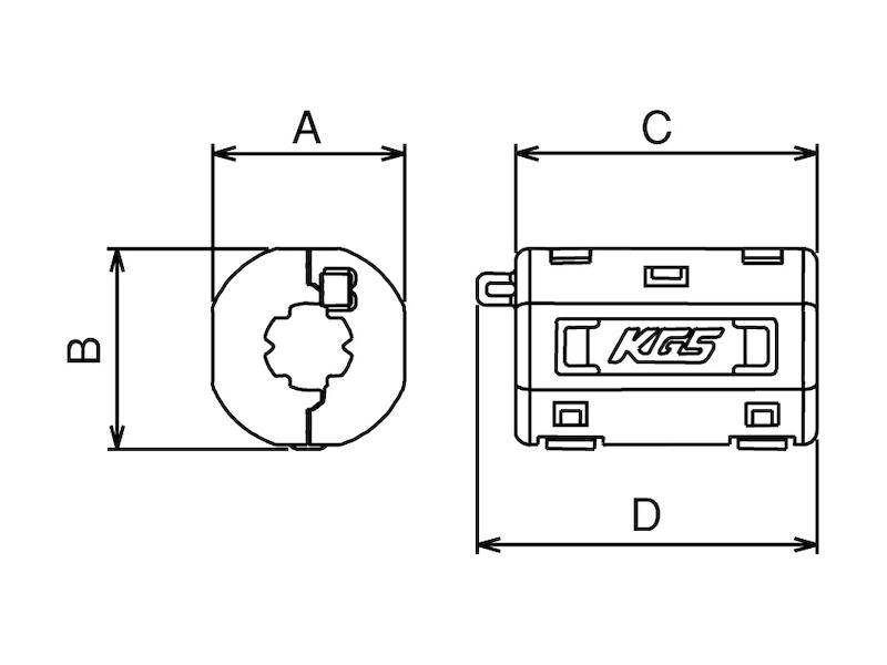 KGS KITAGAWA Ferrit GRFC Weichferrit 35 Ω-1