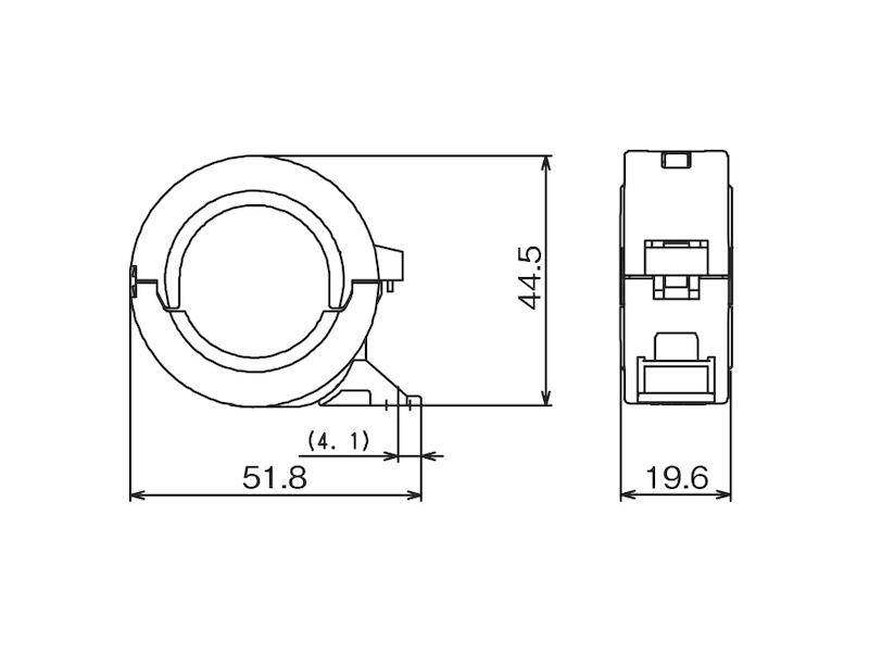 KGS KITAGAWA Klappferrit GTFCK hellgrau Kabel-Ø max. 26 mm 50 Ω-1