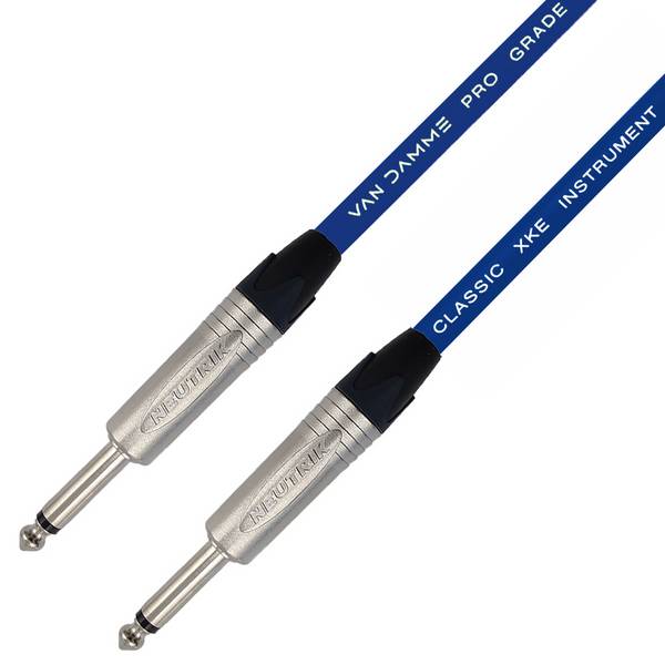 Van Damme XKE Instrument TS Instrumentenkabel (Neutrik 6,35mm Klinke) 15m Blau