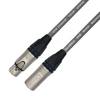 Van Damme XKE Starquad Microphone XLR Mikrofonkabel (Neutrik XLR-m / XLR-f) 0.25m Grau