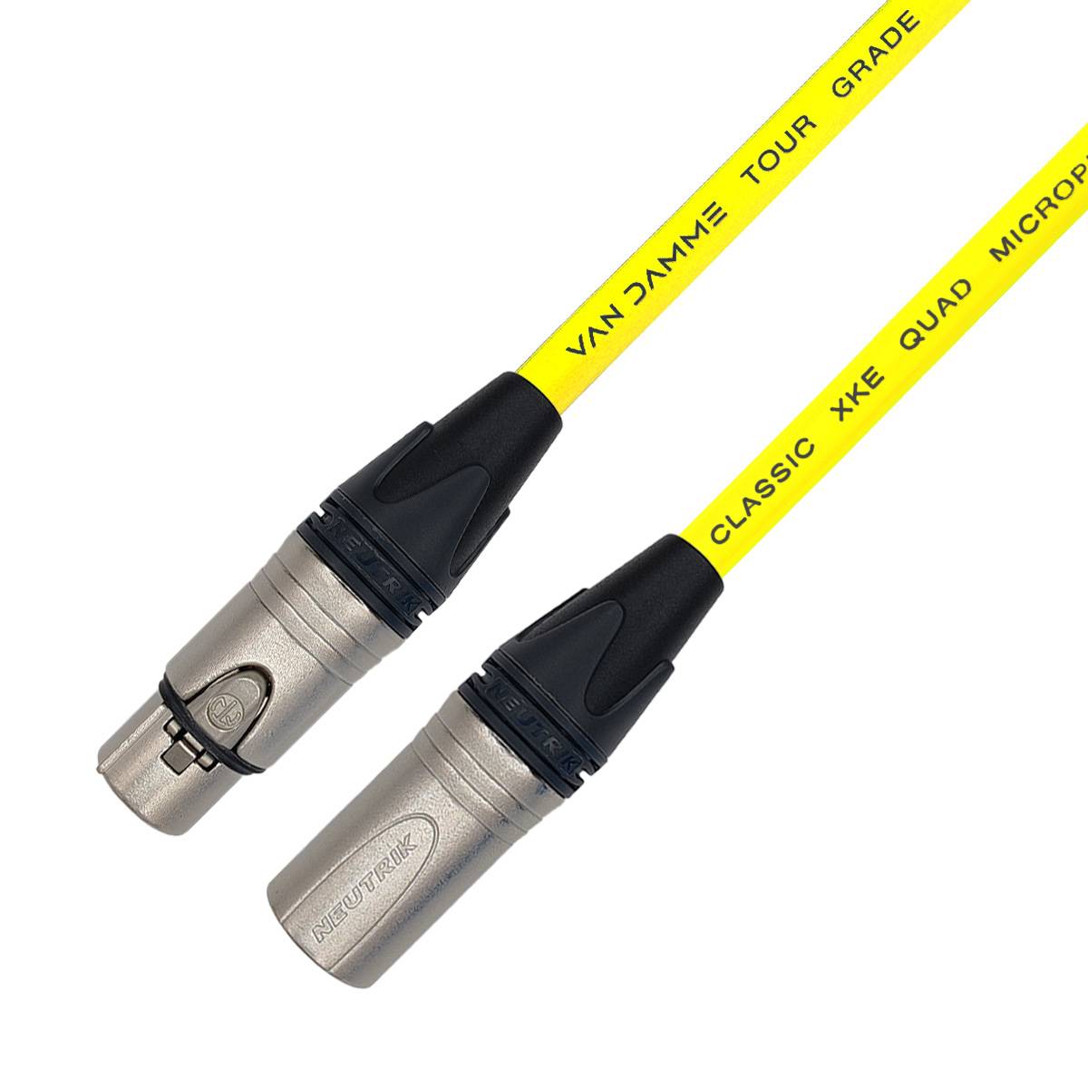 Van Damme XKE Starquad Microphone XLR Mikrofonkabel (Neutrik XLR-m / XLR-f) 15m Gelb-0