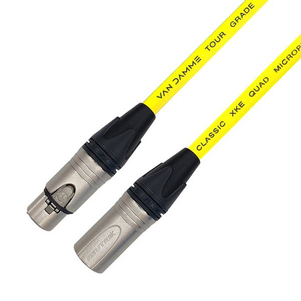 Van Damme XKE Starquad Microphone XLR Mikrofonkabel (Neutrik XLR-m / XLR-f) 15m Gelb