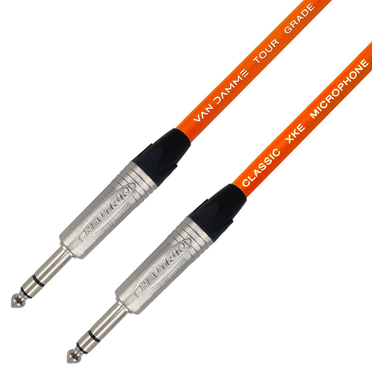 Van Damme XKE Microphone Mikrofon-/ Patchkabel (Neutrik TRS) 5m Orange-0
