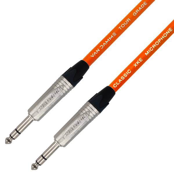 Van Damme XKE Microphone Mikrofon-/ Patchkabel (Neutrik TRS) 5m Orange