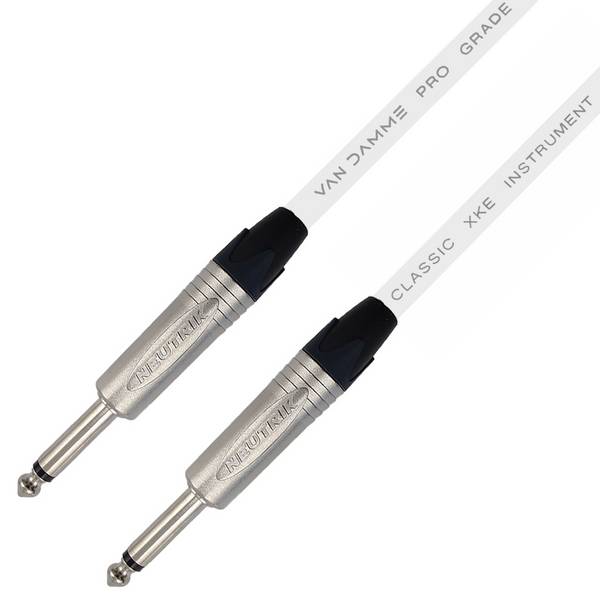 Van Damme XKE Instrument TS Instrumentenkabel (Neutrik 6,35mm Klinke) 10m Weiß