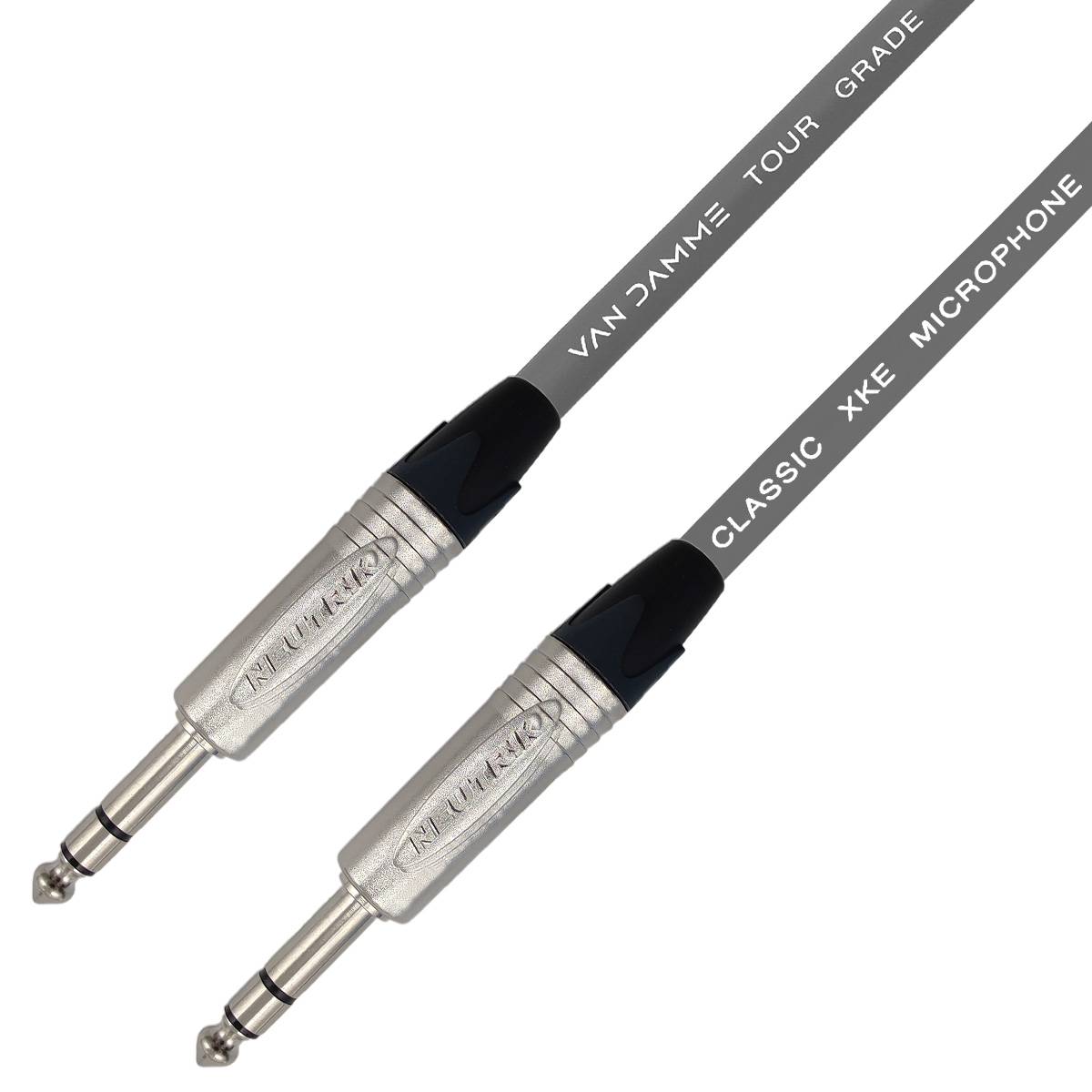 Van Damme XKE Microphone Mikrofon-/ Patchkabel (Neutrik TRS) 5m Grau-0