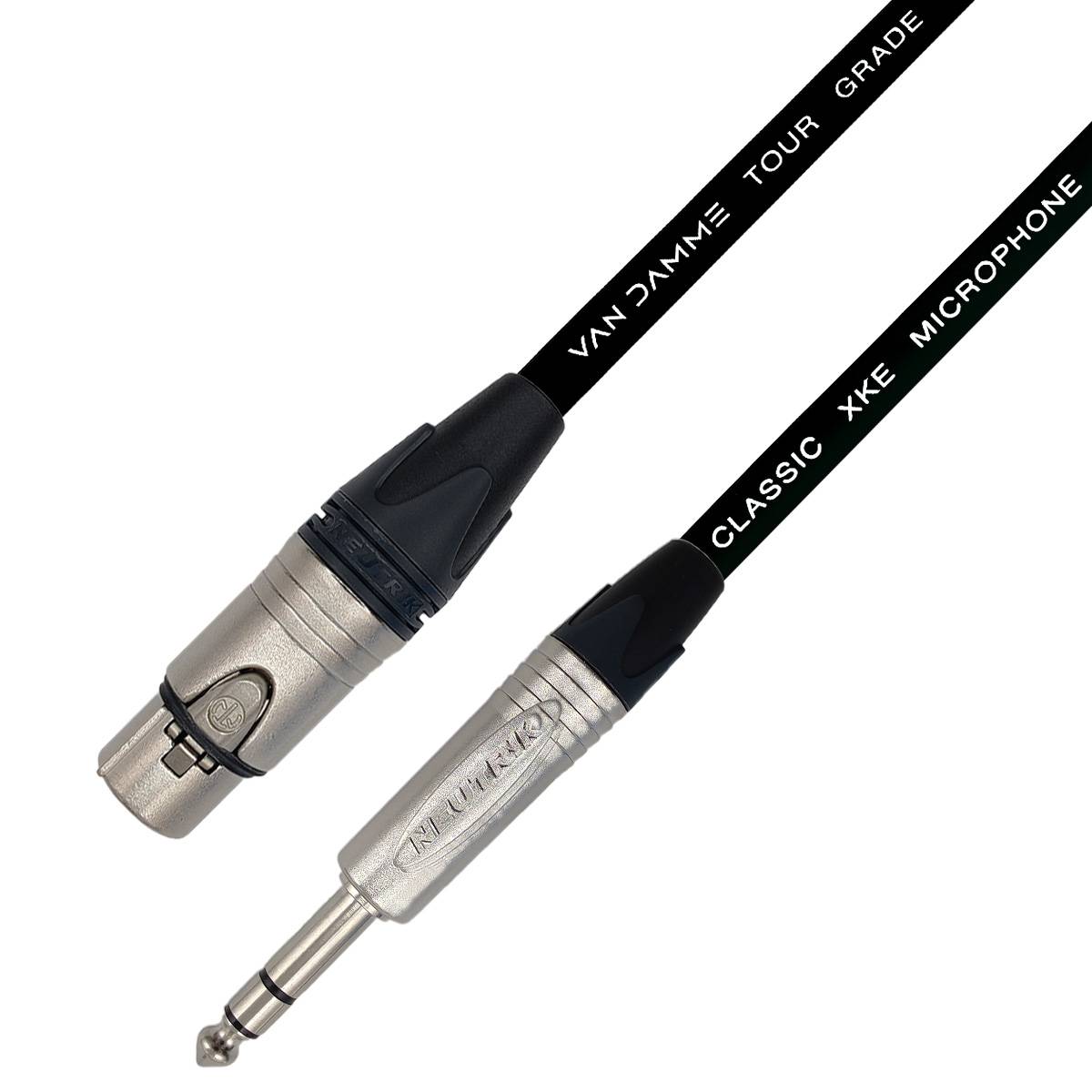 Van Damme XKE Microphone Mikrofon-/ Patchkabel (Neutrik XLR-f / TRS) 5m Schwarz-0