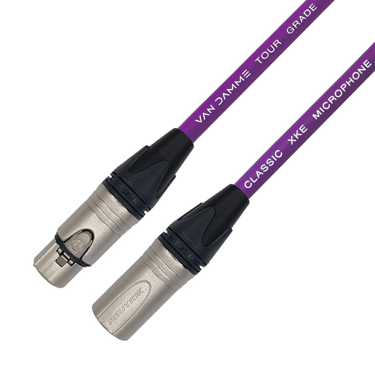 Van Damme XKE Microphone XLR Mikrofonkabel (Neutrik XLR-m / XLR-f) 1m Violett-0