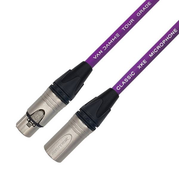 Van Damme XKE Microphone XLR Mikrofonkabel (Neutrik XLR-m / XLR-f) 1m Violett