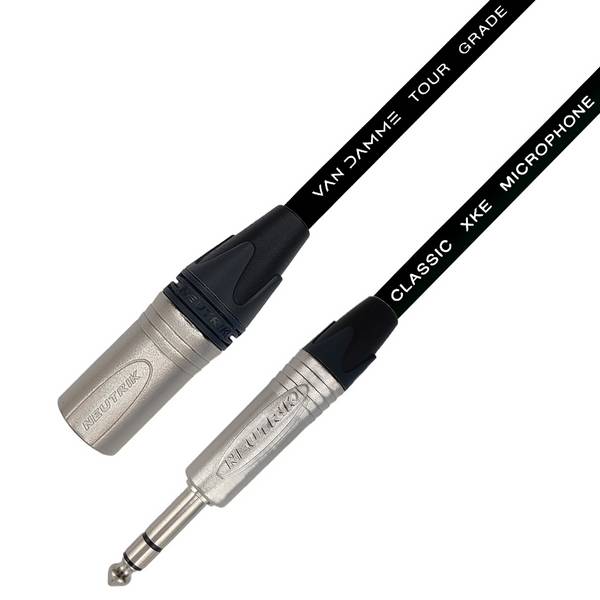 Van Damme XKE Microphone Mikrofon-/ Patchkabel (Neutrik XLR-m / TRS) 3m Schwarz