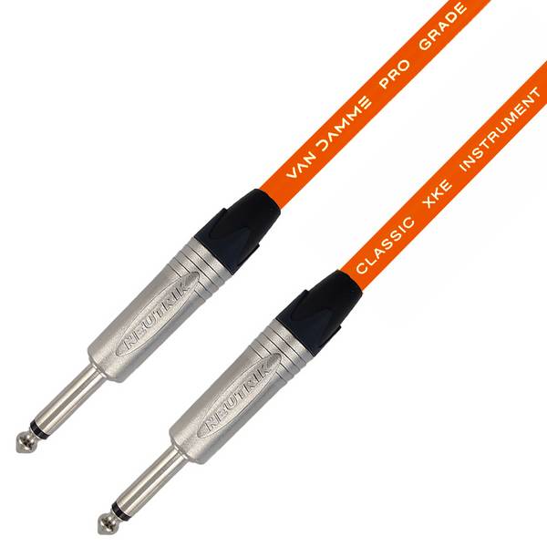 Van Damme XKE Instrument TS Instrumentenkabel (Neutrik 6,35mm Klinke) 1m Orange