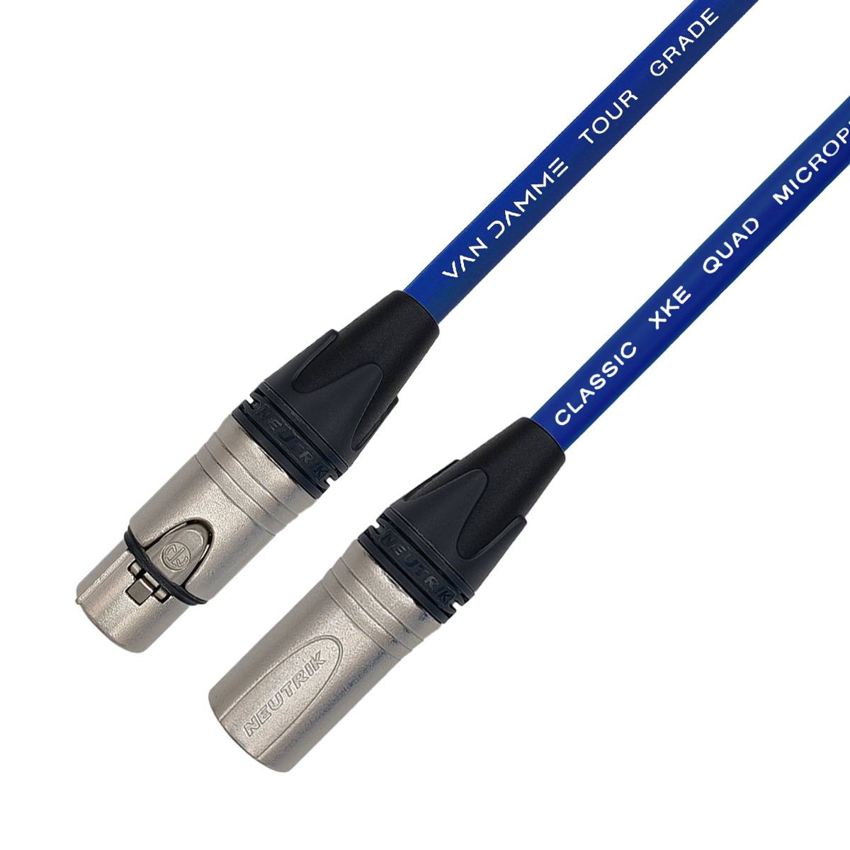 Van Damme XKE Starquad Microphone XLR Mikrofonkabel (Neutrik XLR-m / XLR-f) 5m Blau-0