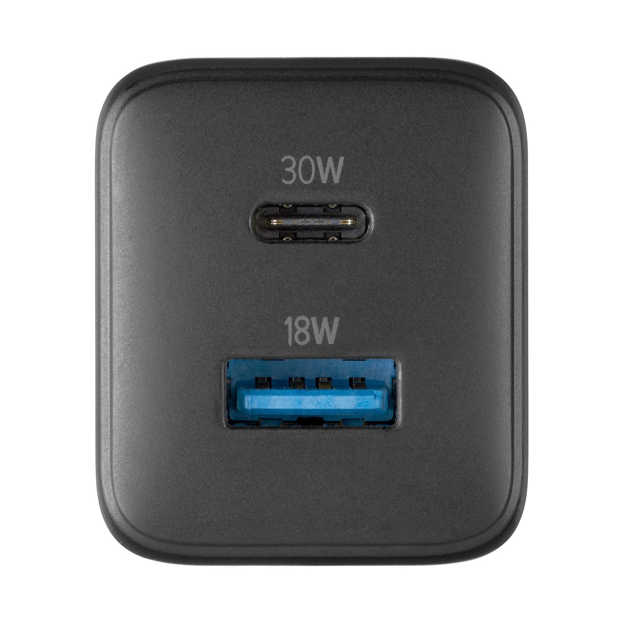 CELLULARLINE - USB Charger Multipower Micro 30W GaN 2 Ports PD B-2