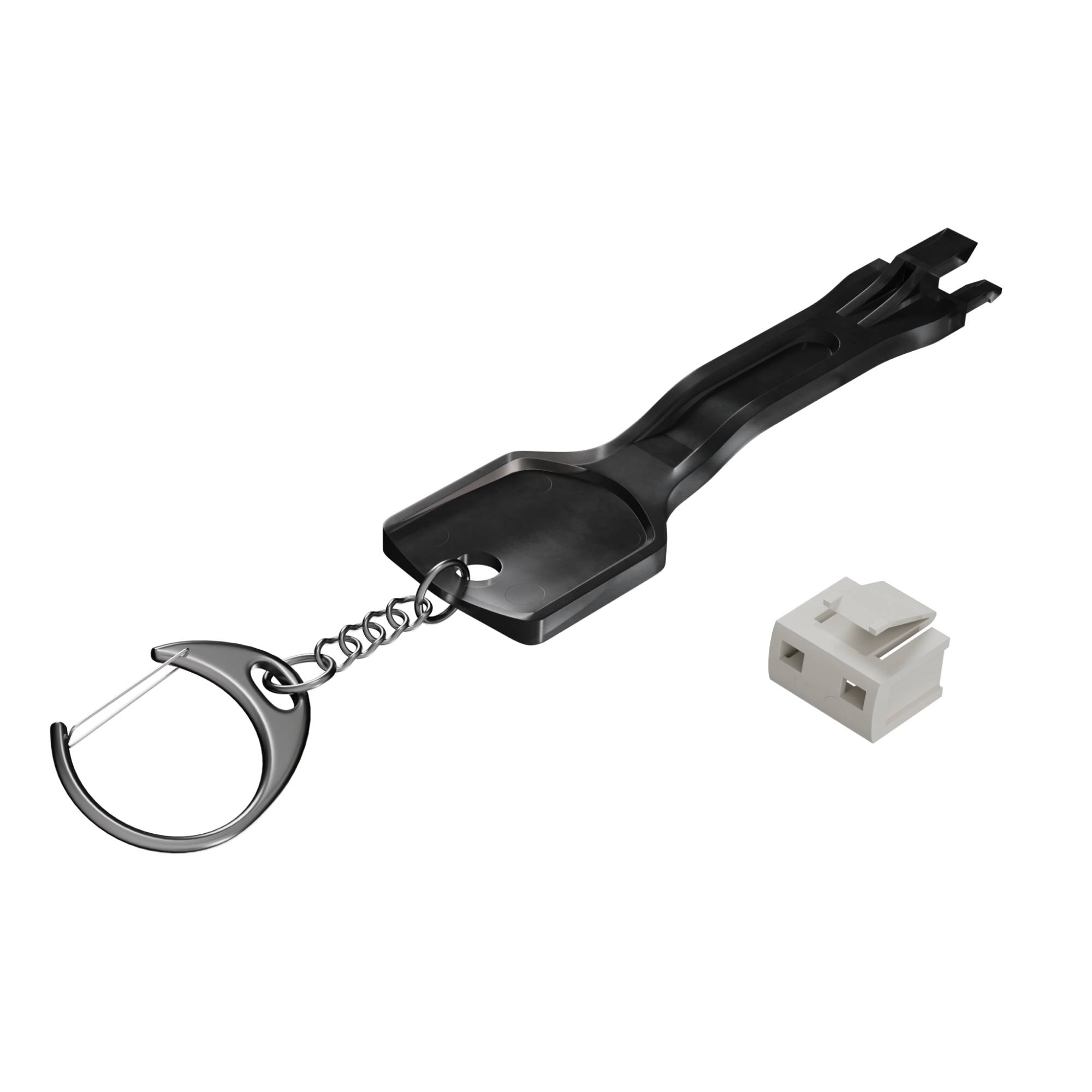 RJ45 Port Blocker, 1x Schlüssel, 10 Schlösser Weiß-0