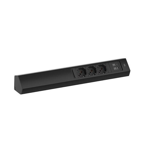 BACHMANN CASIA2 3xP40 1xUSB A/C 22W, 2,0m AEH, RAL9005, Italia-0