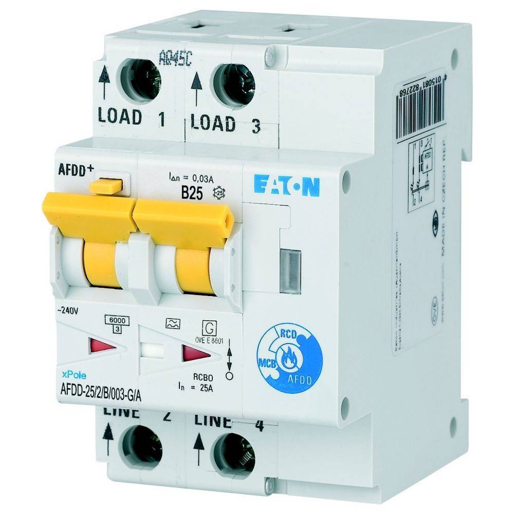 Eaton Brandschutzschalter AFDD-25/2/B/003-G/A-0