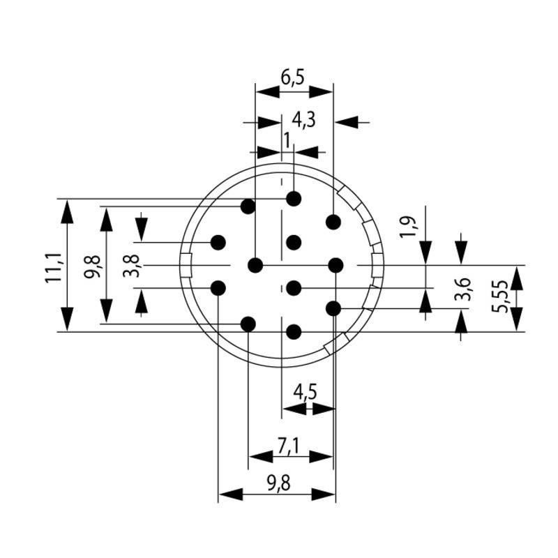 WEIDMÜLLER SAI-M23-BE-12-F-PE, Sensor/Aktor-Steckverbinder