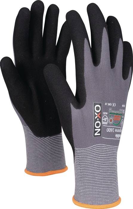 Handschuh Flexibl Supreme 1600 Gr.10 schwarz/hellgrau EN388 EN420+A1 EN407 PSAII-0