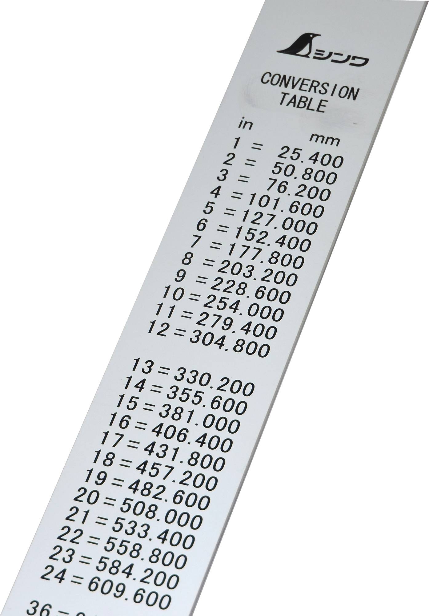 FAMEX 12519 Shinwa Lineal aus Edelstahl 100 cm - mit 0,5mm Skala - Stahllineal Metalllineal - 13048-3