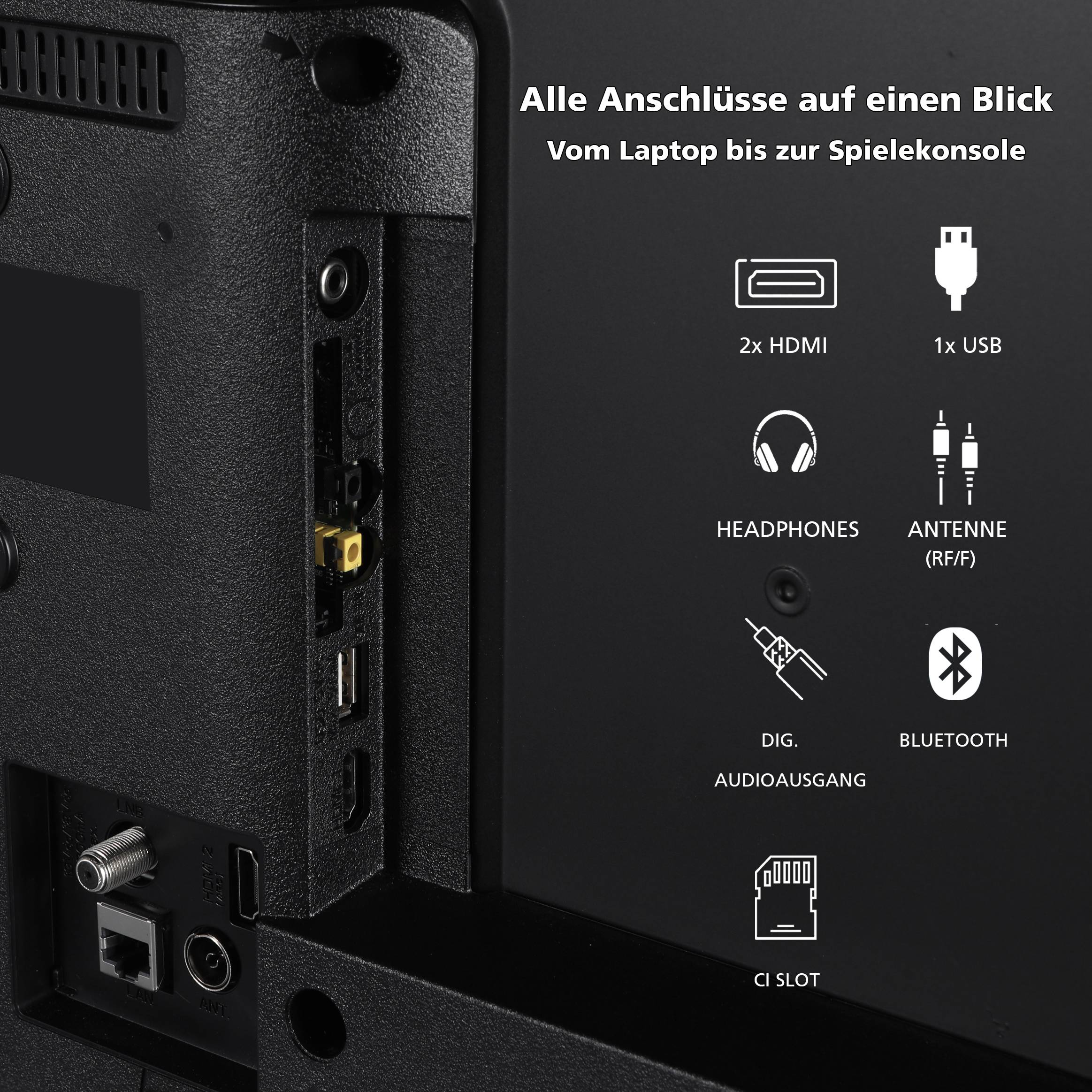 JVC LT-32VAH3355 Fernseher 32 Zoll Android TV HD Smart TV, HDR, Triple-Tuner, Play Store (2026)-3