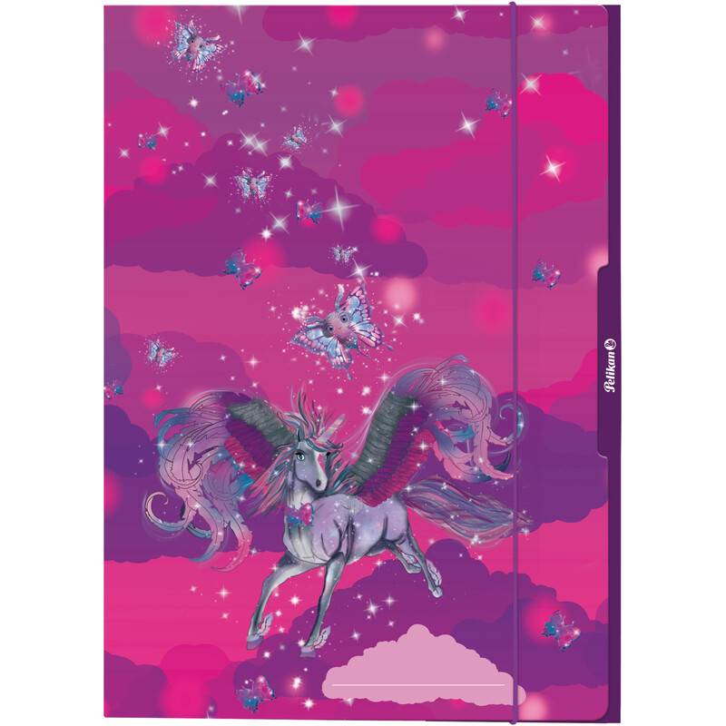 Sammelmappe Einhorn mit Glitzer, A3, Karton PELIKAN 300004009
