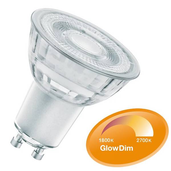 Ledvance LED PAR16 GLOWdim S 4.5W 827 GU10 350lm 1800 2700K LED-Reflektor