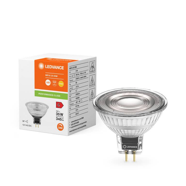 Ledvance Performance LED-Spot Reflektor GU5.3 MR16 5W 345lm 36D - 927 Extra Warmweiß | Höchste Farbwiedergabe - Dimmbar-2