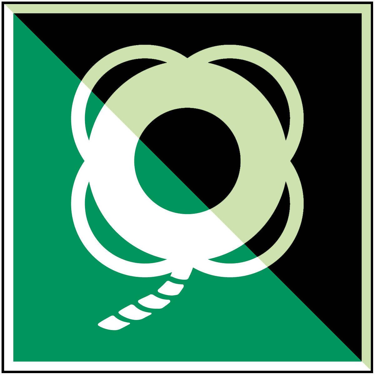 Erste Hilfe & Fluchtweg • Rettungsring mit Leine • E041 • 150x150 mm • B-7570-0