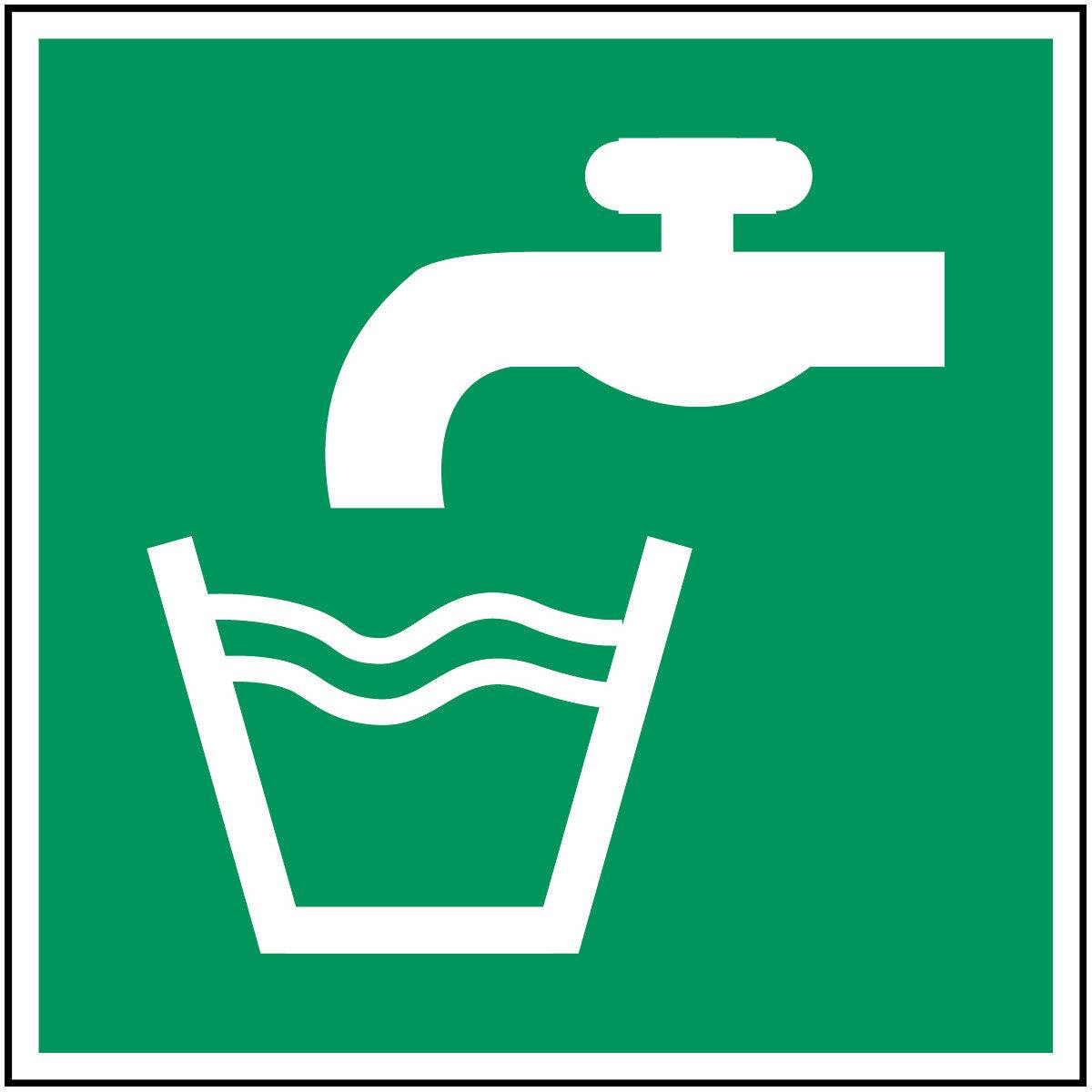Erste Hilfe & Fluchtweg • Trinkwasser • E015 • 148x148 mm • B-7527-1